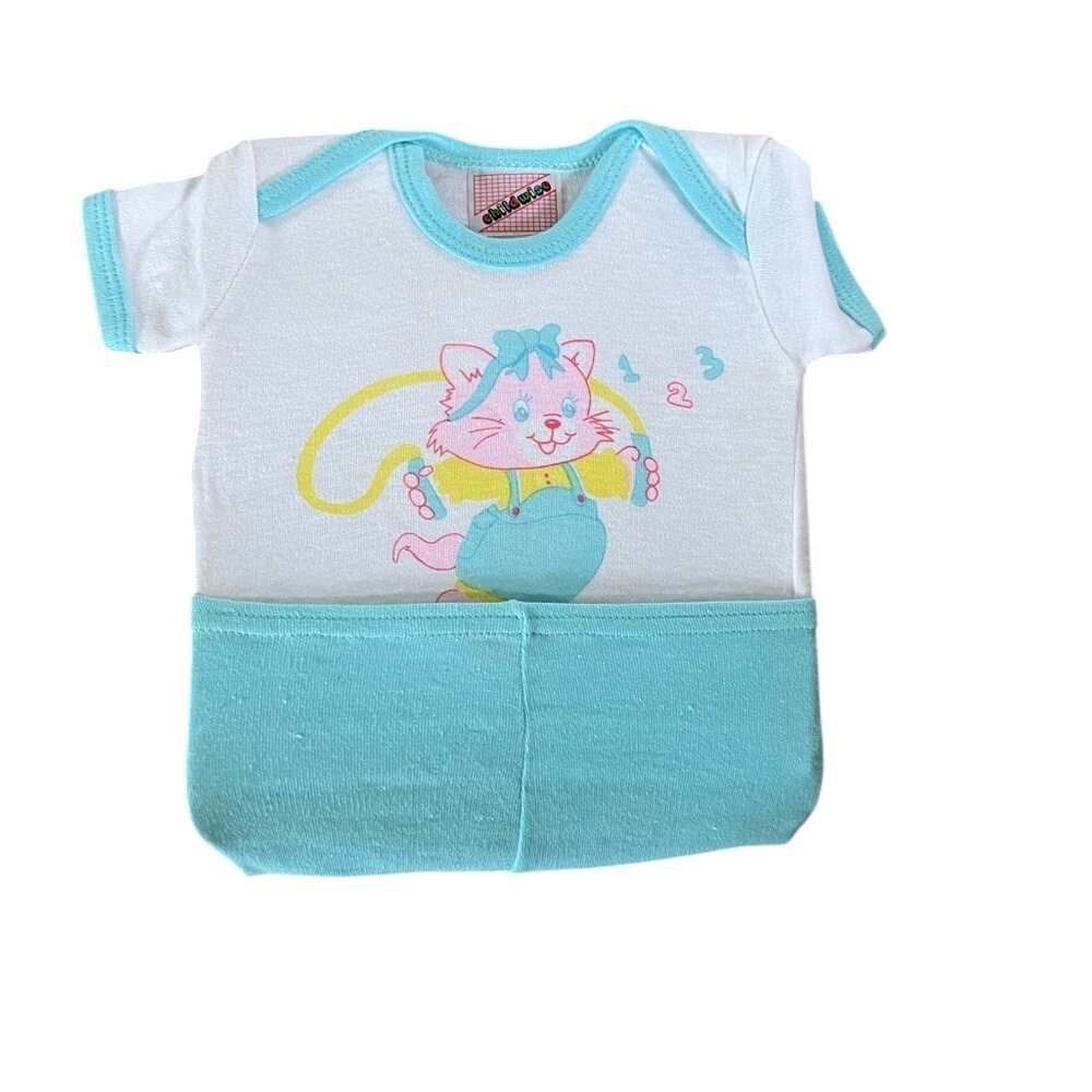 Vintage 90s Child Wise jump rope‎ Cat one piece outfit infant